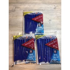 3 Packages of Papermate Write Bros Blue Ink 1.0mm Ball Point Pen 30 Pens