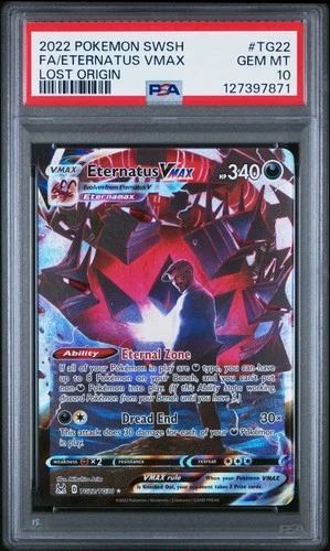 2022 POKEMON SWORD & SHIELD LOST ORIGIN #TG22 FULL ART/ETERNATUS VMAX PSA 10
