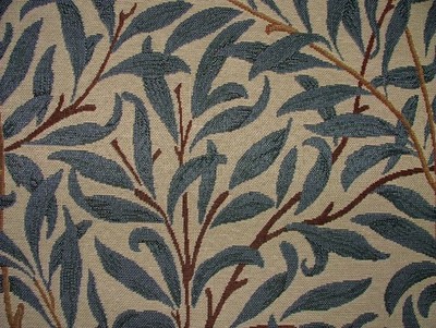 William Morris Tapestry Stoff Willow Bough Blue Vorhang & Polsterstoff 15 m