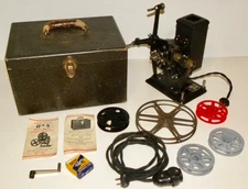 Vintage QRS Model B Home Movie 16mm Projector w/ Case ~ PARTS or RESTORATION