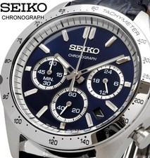 SEIKO SPIRIT SBTR019 Chronograph Quartz Blue Men's Watch New in Box