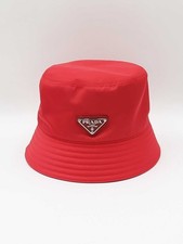 Prada Bucket Hat In Red Re-nylon Size M 58cm ...