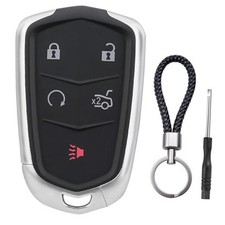 5 Button Key Fob Case Replacement Fit for Cadillac ATS ATS-v CTS STS SRX CT6