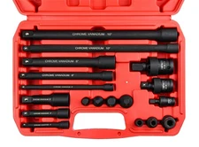 SEKETMAN 18-Piece Drive Tool Set with Adapters, Extensions, Joints & Impact Coup