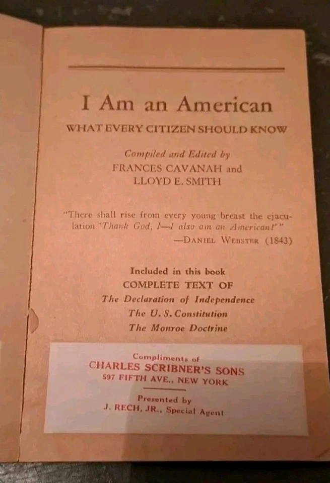 WW2 Militaria US ARMY U.S. Libretto "I AM AMERICAN" Soldato - Immagine 2 di 2