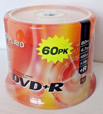 Playo DVD R 60PK Professional Grade Recordable DVD's 4.7GB 120min 16x New Sealed