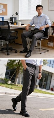 Gino Pompeii Mens Dress Pants 34x41 Brown Rayon Wool Made Italy Trousers