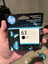 Genuine HP 63 Black Original Ink Cartridge, Sealed EXP 2024 - NEW OEM