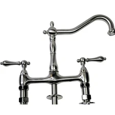 Signature Hardware 329238 Bellevue Bridge Kitchen Faucet - Brushed Nickel