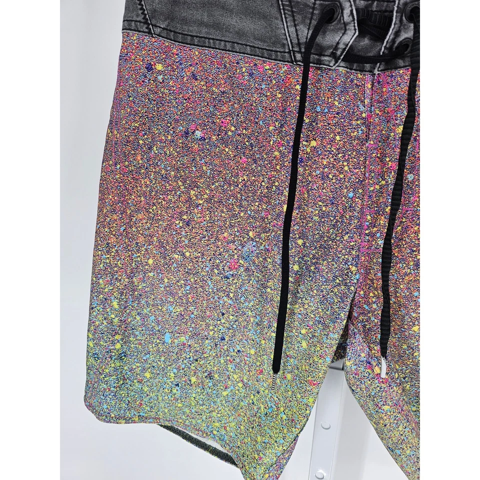 Volcom Mens Sz 29 Mod Tech Board Shorts Colorful Ombre - Image 2 of 4