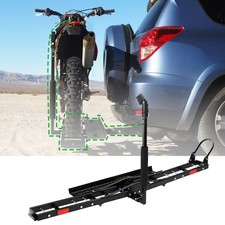 Stahl-Motorradtr&auml;ger f&uuml;r Anh&auml;ngerkupplung - Inklusive Laderampe f&uuml;r Roller