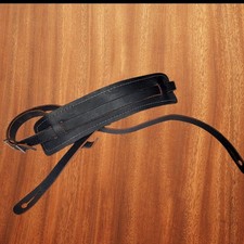 LEATHER 2" Adjustable Guitar Strap - Black - Length Up To 53" End To End
