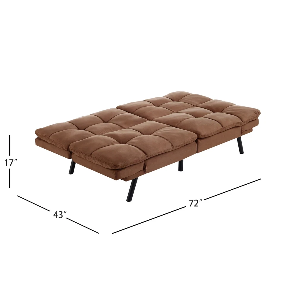 Futón de espuma viscoelástica Mainstays con camello de 72" Foto 2 de 4