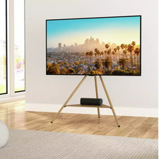 AVF Tripod Up To 65 Inch TV Stand Gold | Modern Living Room TV Unit Stand