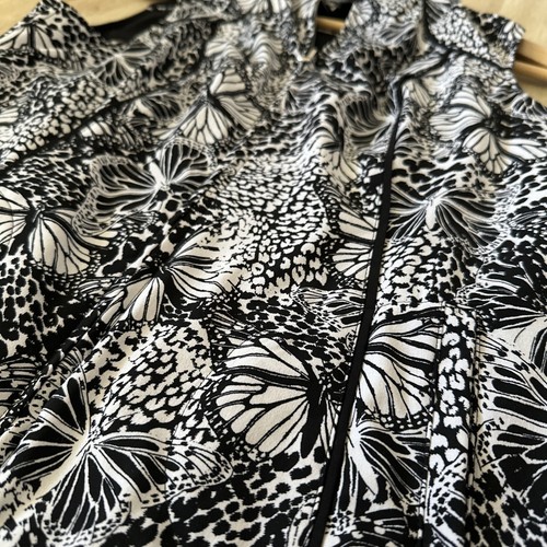Zenergy Chico's Women's Sleeveless Vest Jacket Black & White Print Sz 0 - Picture 7 of 9