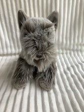 Toys R Us Schnauzer Animal Alley Gray 12" Plush Stuffed Dog