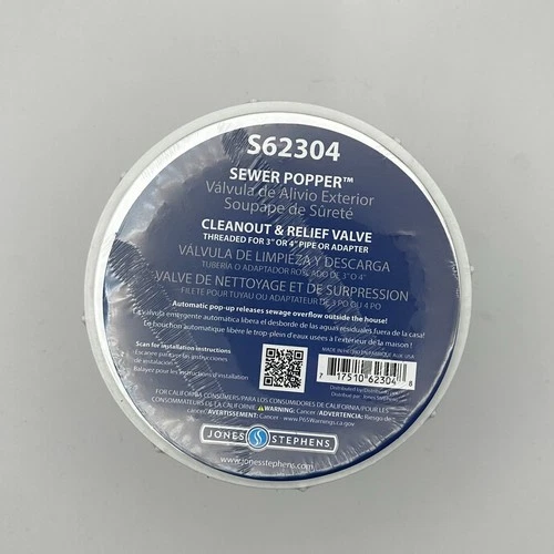 Jones Stephens 3x4" Sewer Popper - White - Picture 1 of 2