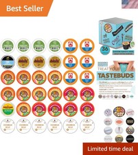 Assorted Decaf Coffee Pods - 36 Count Sampler, Flavored  Unflavored for Keurig