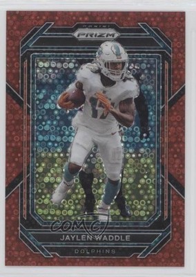 2022 Panini Prizm No Huddle Red Prizm 4/50 Jaylen Waddle #181 0i5v