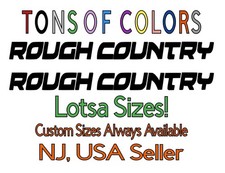Two Rough Country Die Cut Vinyl Decals Fits Ford Dodge Chevy Jeep Lifted 4x4 Trk Two Rough Country Die Cut Vinyl Decals Fits Ford Dodge Chevy Jeep Lifted 4x4 Trk
