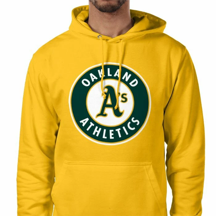 Oakland Athletics Mlb Baseball Hoodie Yellow Gold 🇬🇧 Xs To 3XL