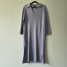 J Crew S Collared sweater-dress Lilac Long Sleeve Split Hem