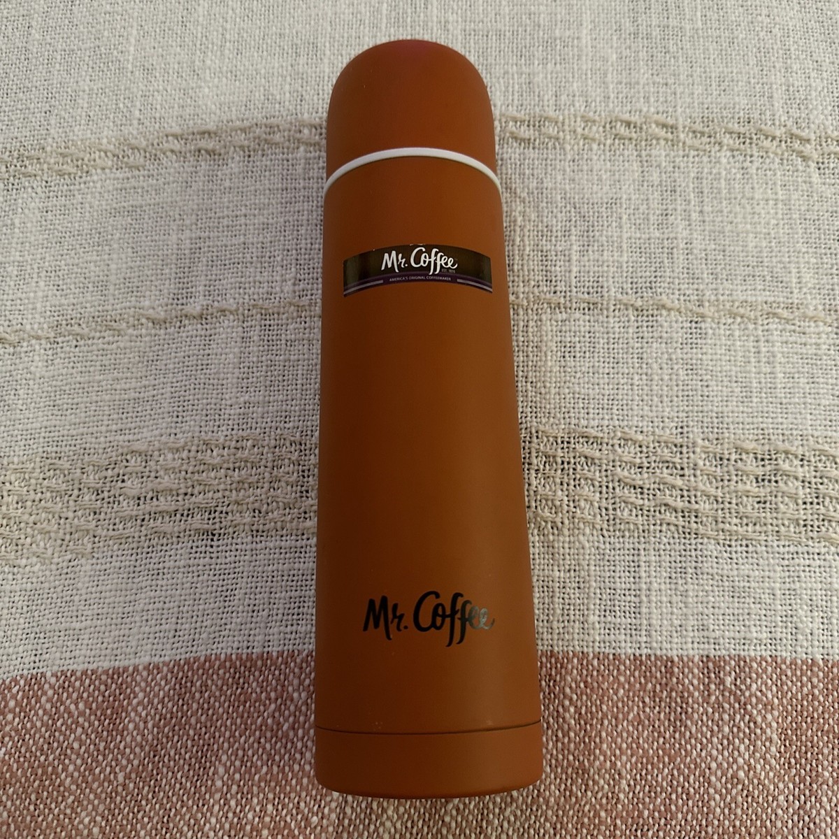 Mr. Coffee 15.5 oz Orange Insulated Vacuum Thermal Travel Bottle