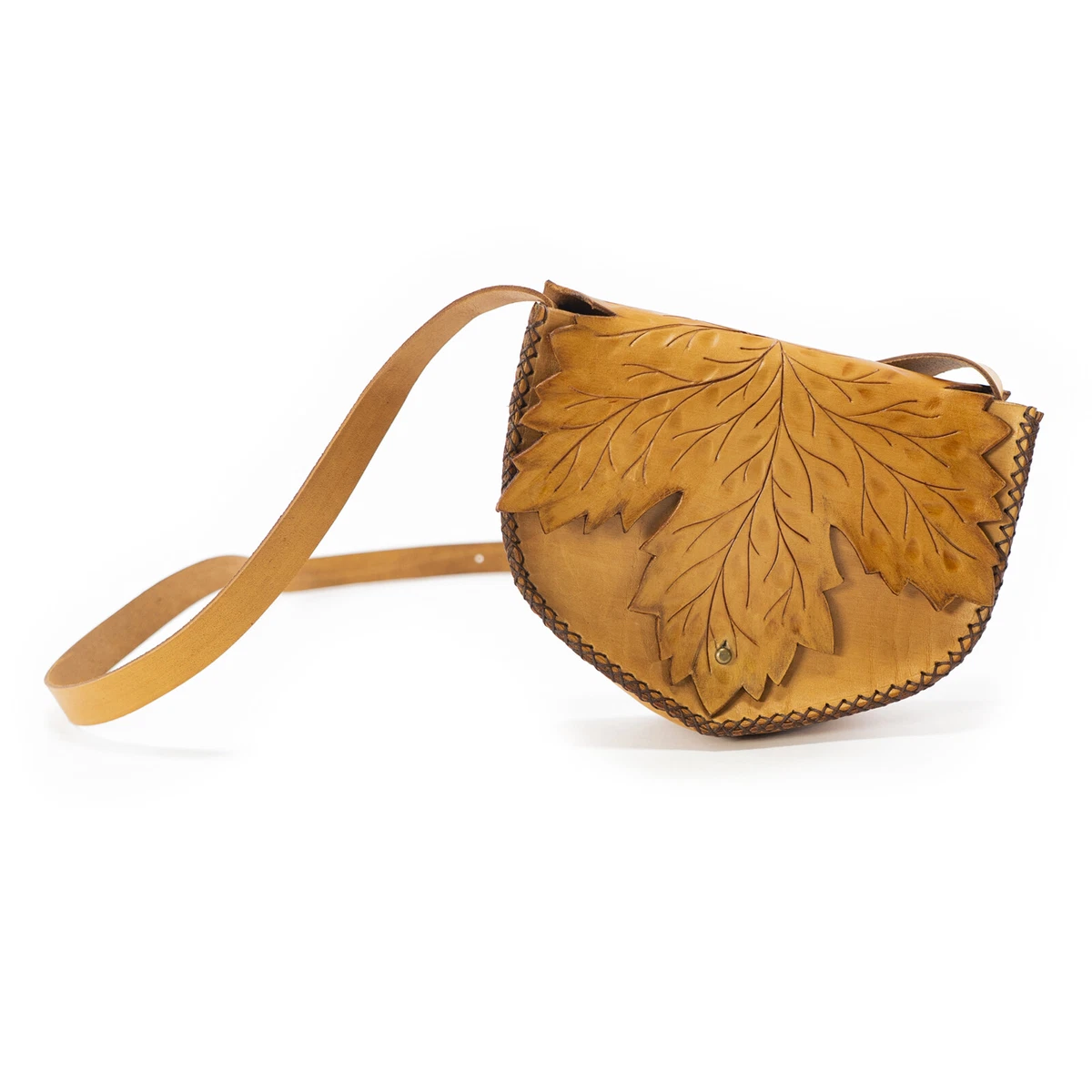Genuine Leather Women cross body Shoulder maple leaf Canada