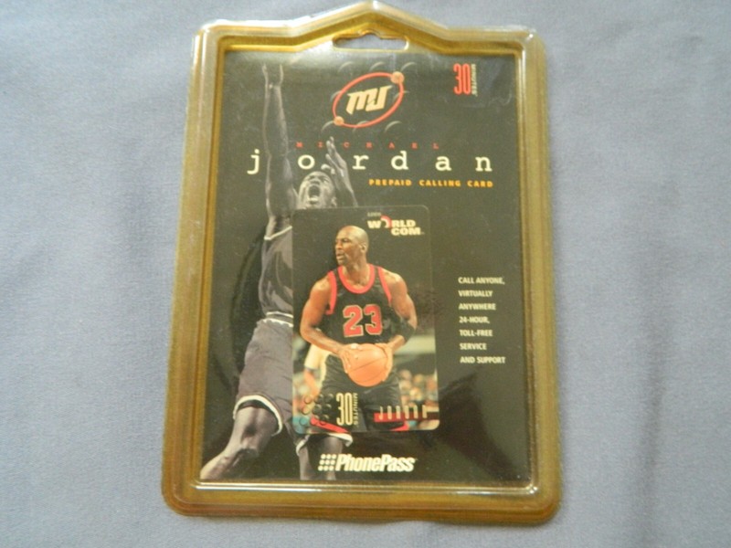 New Michael Jordan PhonePass Prepaid Calling Card World Com Phone Pass