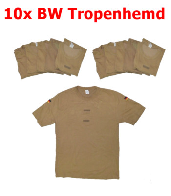 10x Pack Original BW Bundeswehr Unterhemd T-Shirt, Tropenhemd, Hemd, Tropen !