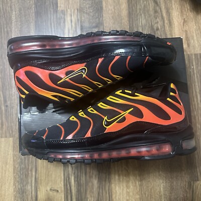 nike tuned 97 black orange