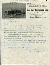 LOWELL, MA ~ GEO. L. CADY & SONS, Boxes, Shooks, Lumber ~ ILLUS. LETTERHEAD 1902