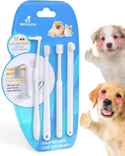 Small Dog Toothbrush Kit,Puppy Tooth Brushing Kit, Suitable for All Puppy and Sa