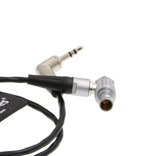 for Red Komodo Timecode Cable Tentacle Sync Right Angle 3.5mm TRS to 9 Pin Male