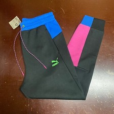 Puma Mens Black Classic Tech CB Elastic Waist Tapered Leg Sweatpants Sz S M XXL