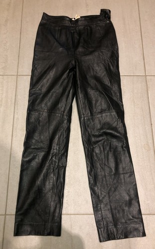 ESCADA black leather trousers size 36 