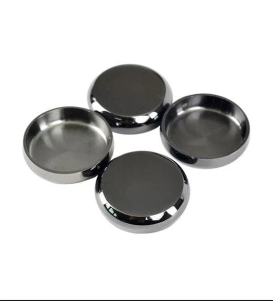 FURNISHING WORLD 4 x solid black chrome finish cup castor floor protector heavy duty,quality item