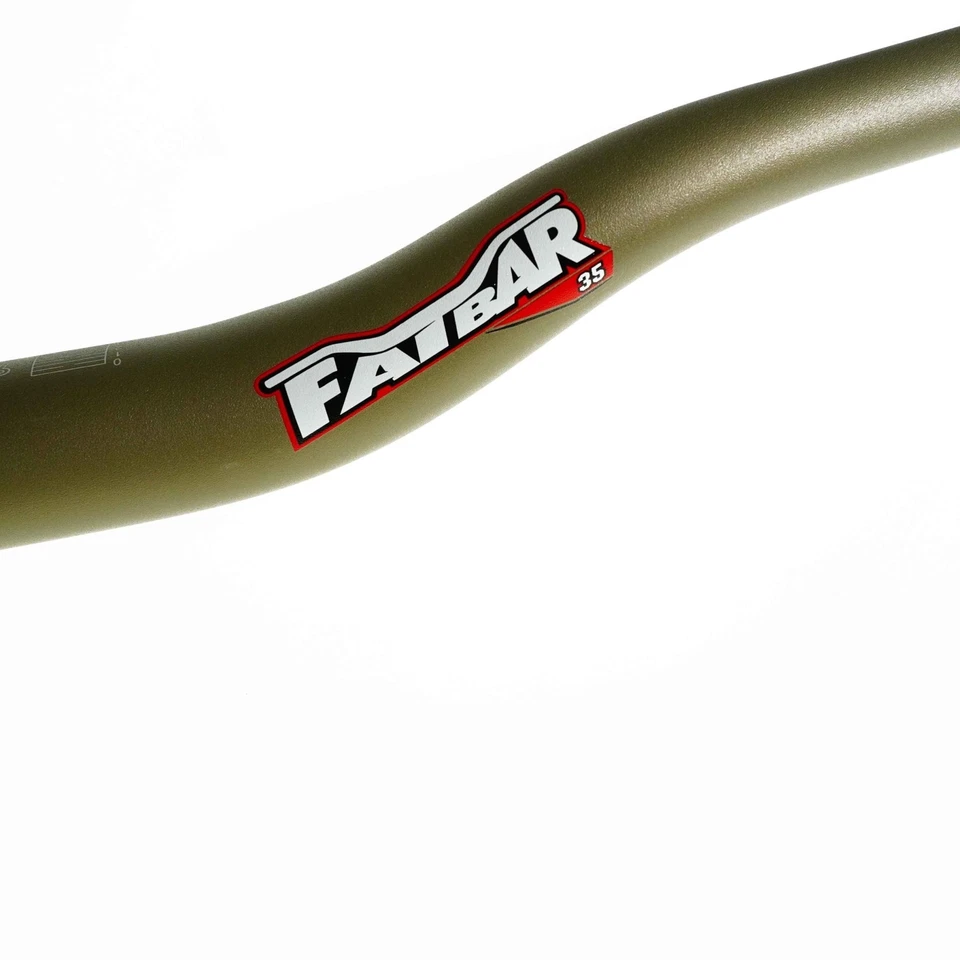 Manillar de bicicleta de montaña Renthal FatBar 30 mm de elevación - 800 mm x 35 mm - aluminio dorado Foto 3 de 4