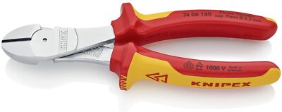 Knipex 74 06 180 VDE 180 mm hohe Hebelwirkung seitlich diagonal Draht Kabelschneider Zange 