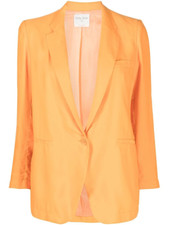 Forte Forte Fluid Ottoman Regular Jacket Sz 3 (m/l) Tangerine Orange One Button