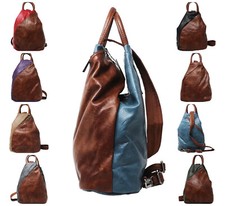 Unisex Contrast Backpack Anti-Theft Travel Gym Shoulder Rucksack Handbag YGC-236