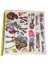 4 Large Sheets of Monster High Sticker Decals - Rare
