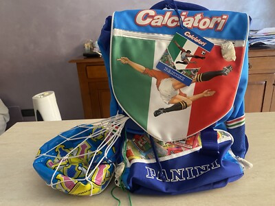 Gorgeous original Calciatori Panini school backpack with ball attached new
