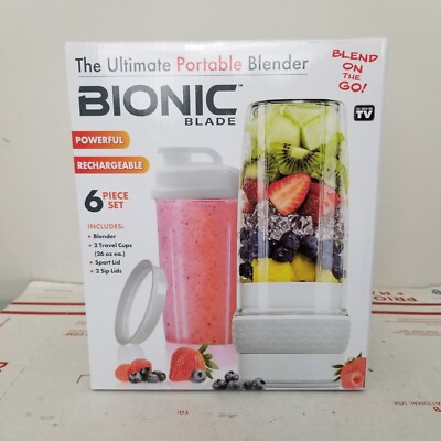 Bionic Blade Ultimate Portable Blender 6 PIECE SET Blend on the GO Sealed NEW