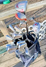 Men's Full 14 Golf Club Set & Bag. Callaway, PING, TaylorMade... Stiff Flex.
