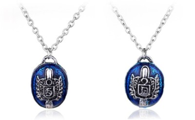 2 piece Vampire Diaries ''S'' Stefan ''D'' Damon Initial Small Charm Necklace Set
