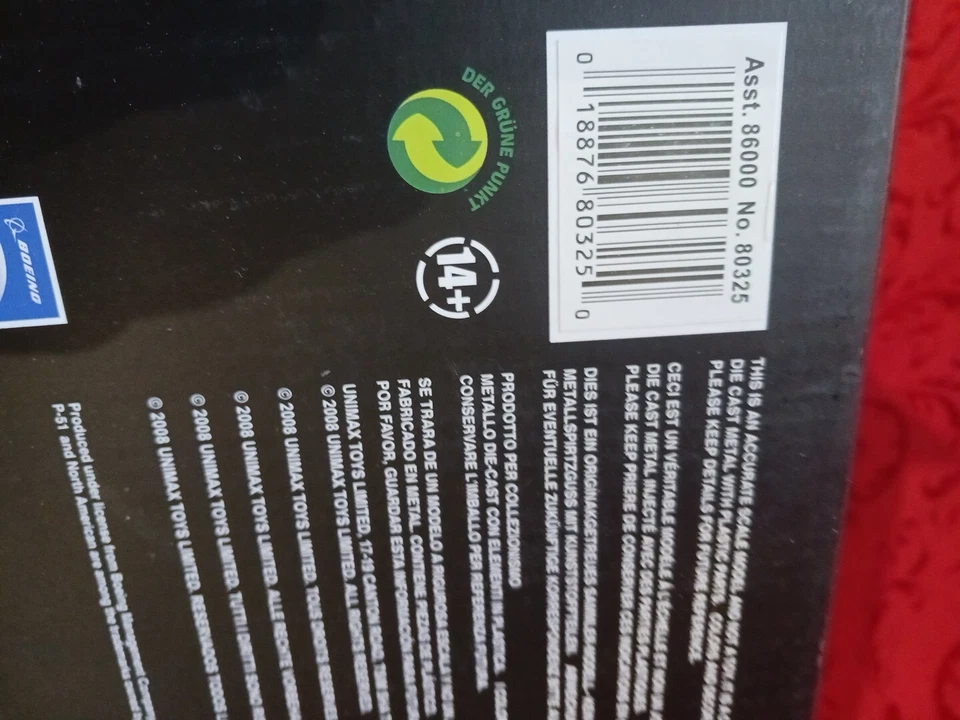 RARE sealed pop1 Forces of Valor 1/32 diecast Plane MESSERSCHMITT BF109G-6 80325 - Image 3 of 4