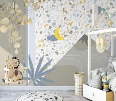 3D Simple Blue Leaves E36 Wallpaper Mural Paper Wall Print Indoor Murals CA Erin