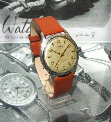 Watch classic RARE VERSION DELBANA 34 mm. AS movement . 17 Jewels