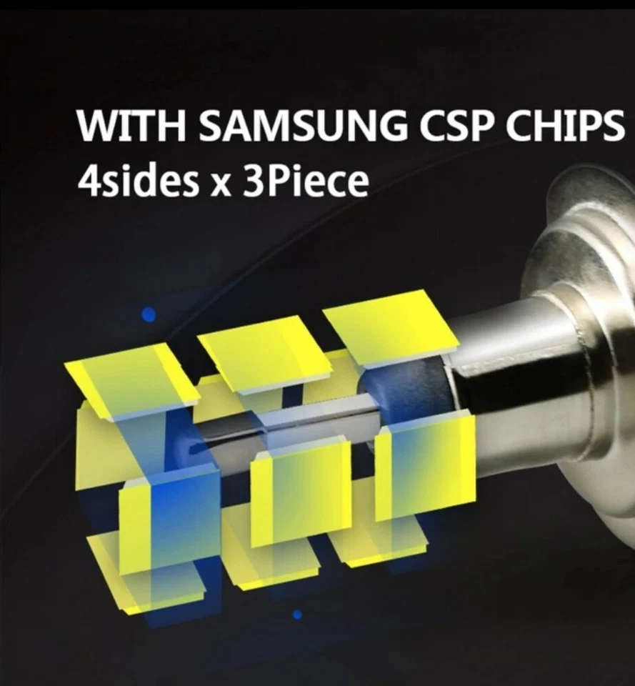 COPPIA LAMPADE FENDINEBBIA H11 LED  COB CANBUS FIAT PANDA 6000K NO ERROR Samsung Foto 4 de 4